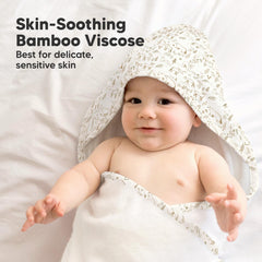 KeaBabies hooded towel Wildwood bamboo viscose texture emphasizes soft breathable fabric