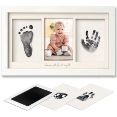 KeaBabies inkless handprint kit Alpine White packaging previews a gift-ready keepsake.