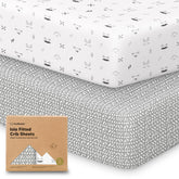KeaBabies Isla 2-pack crib sheets on a 52x28 mattress for Nordic-inspired softness