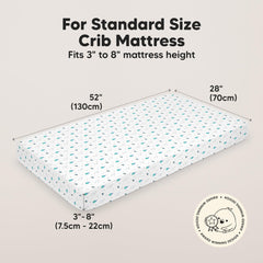 KeaBabies Isla fitted crib sheet with snugfit elastic.