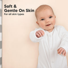 KeaBabies breathable jersey cotton texture promotes gentle skin comfort.