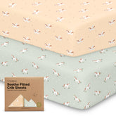 KeaBabies Lune Mystic print crib sheet for a soft, gender-neutral look and cozy naps.