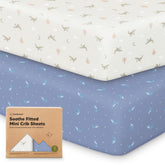 KeaBabies Marine Muse mini crib sheets fit 38x26 pack n play for peaceful sleep.