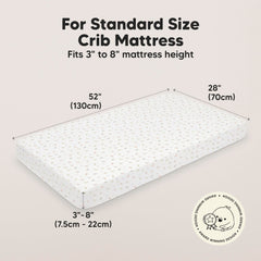 KeaBabies Meadow crib sheet with elastic band secured under seams for durability