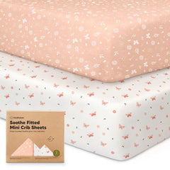 KeaBabies mini crib sheets on 38x26 pack-n-play mattress for secure sleep.