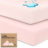 KeaBabies Mist Rose pack-n-play sheet fits Graco playards for cozy naps.