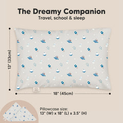 KeaBabies My Little Dreamy pillow demonstrates ergonomic design for growing kids.