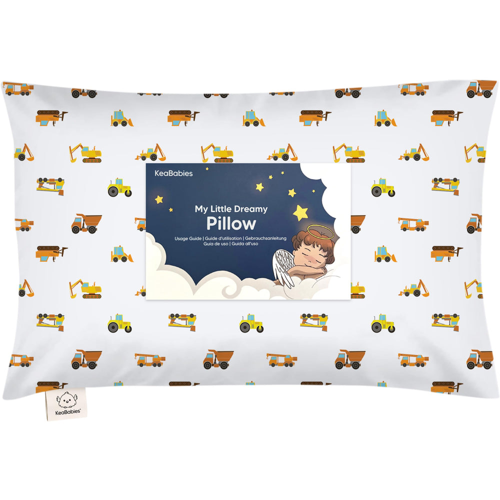 KeaBabies My Little Dreamy 13x18 toddler pillow, compact for travel naps.