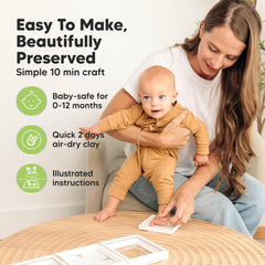 KeaBabies name-date printing kit personalizes the frame for a unique newborn memory