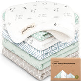 KeaBabies Nordic washcloths soft-cotton-muslin for gentle newborn cleansing