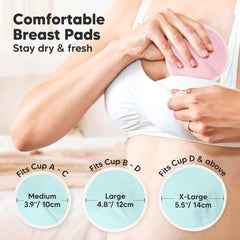 KeaBabies nursing pads with laundry bag illustrate reusable, easy-care design