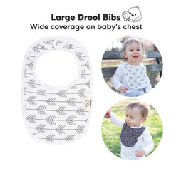 KeaBabies organic bibs fleece-back close-up highlighting absorption.