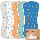 KeaBabies organic burp cloths with figure-8 coverage keep shoulders protected during feeds