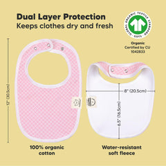 KeaBabies organic cotton bib closeup fabric texture