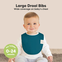 KeaBabies organic cotton bibs with soft touch close-up showing cozy fabric.