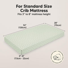 KeaBabies Organic cotton jersey crib sheet showcases soft, breathable comfort for delicate baby skin.