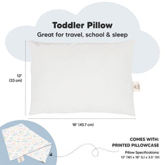 KeaBabies organic cotton toddler pillow cover provides soft, breathable feel
