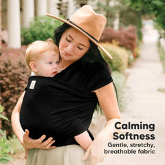 KeaBabies original wrap snug-fit highlights soft breathable fabric for a secure cozy hold.