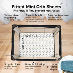KeaBabies Dragon Tale 38x26 sheet demonstrates easy fitting with SnugFit design.