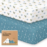 KeaBabies Dragon Tale sheet close-up reveals soft, breathable fabric for baby's comfort.