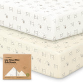 KeaBabies pack n play sheets two-pack Bumble Bear set for easy, cozy changes.