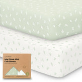KeaBabies pack n play sheets 2-pack folded neatly for storage