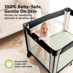 KeaBabies neutral design mini crib sheet complements any nursery style