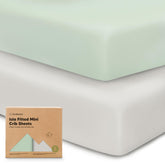 KeaBabies pack-n-play sheets in sage with snug fit for quick changes