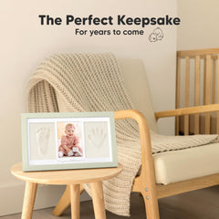 KeaBabies paw print option capturing pet memories alongside baby keepsake.