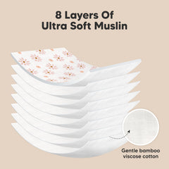 KeaBabies Petals burp cloth soft texture feels plush against baby's skin.