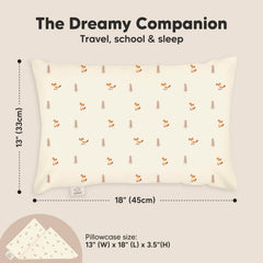 KeaBabies Pillow Ergonomic Neck Support demonstrates proper alignment during nap.