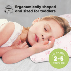 KeaBabies ABC Land Rose pillowcase highlights playful design with soft, breathable organic cotton.