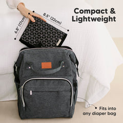 KeaBabies portable changing pad folded compact size fits diaper bag