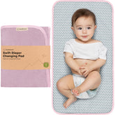 KeaBabies portable changing pad folded-sweet-pink: compact, travel-ready storage.