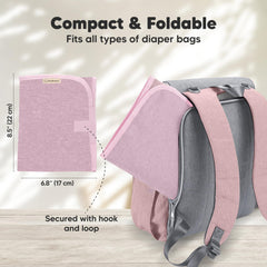 KeaBabies portable changing pad open-25-5x13-5: spacious diaper area for quick changes.
