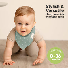 KeaBabies Prairie fleece-backed bib adds extra protection against spills.