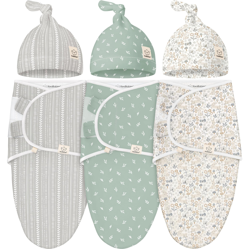 KeaBabies Prairie swaddle gift box packaging, ideal for baby shower gifts.