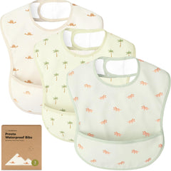 KeaBabies Presto waterproof bib flat view shows lightweight design for everyday mealtime protection
