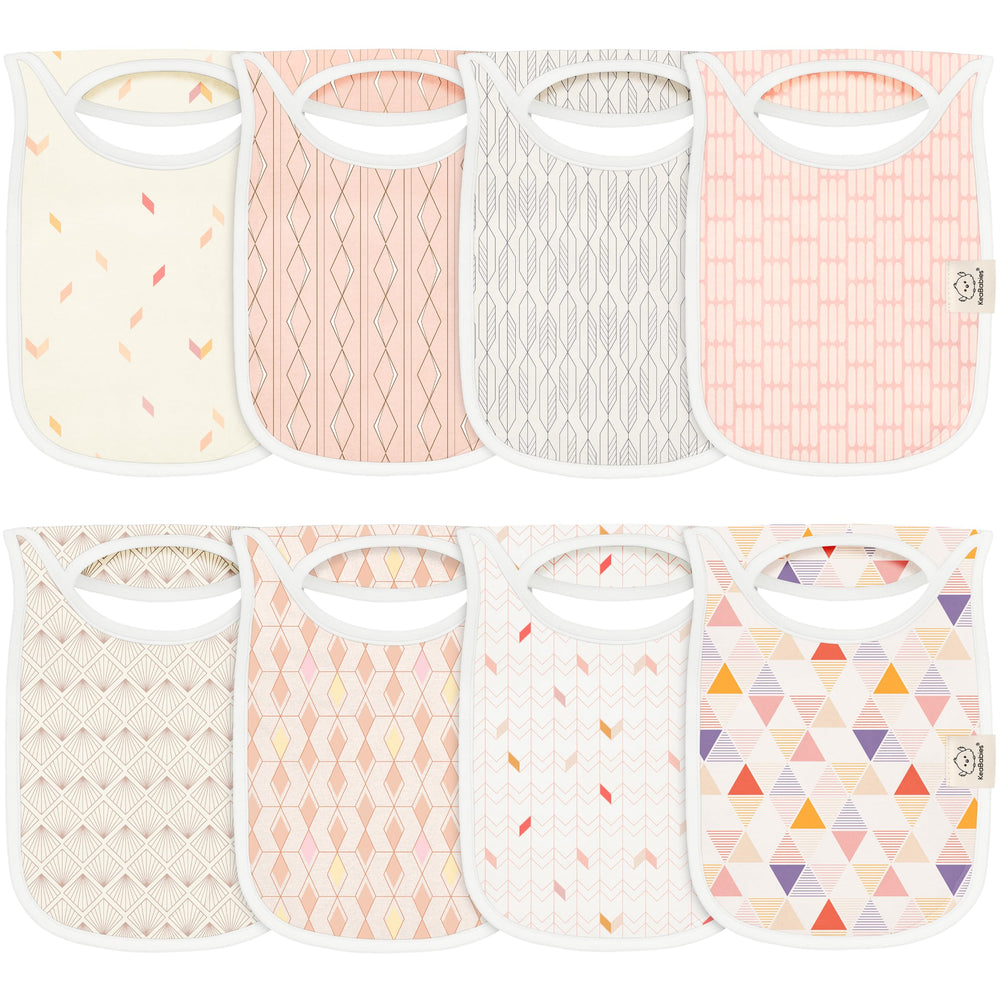 KeaBabies Prism bibs front view with soft cotton and vibrant colors