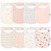 KeaBabies Prism bibs front view with soft cotton and vibrant colors