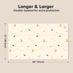KeaBabies Prism double-layer organic cotton burp cloth open for full coverage