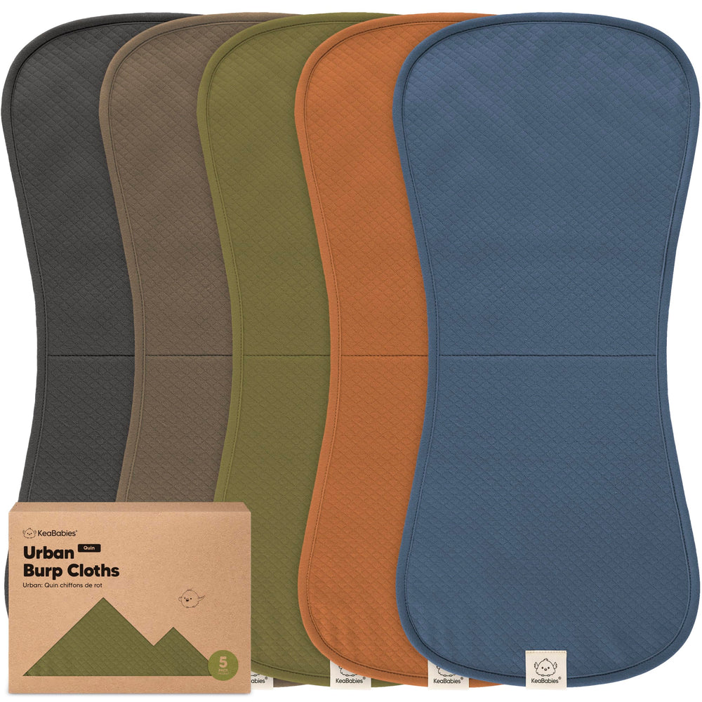 KeaBabies Quin burp cloth pattern highlights soft organic cotton weave and chic texture