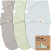 KeaBabies Ripple swaddle wrap shows breathable organic cotton for newborn comfort.