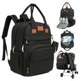 KeaBabies Rove Diaper Bag Backpack front view shows spacious storage and easy access.