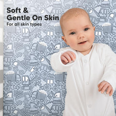 KeaBabies SnugFit Band concealed under sheet edge for secure sleep.