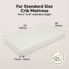 KeaBabies SnugFit crib sheet fast-fit closeup demonstrating stretch-to-fit technology for simple setup.