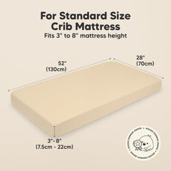 KeaBabies snugfit elastic band on-sheet demonstrates secure fit during naps.
