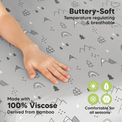 KeaBabies-snugfit-mini-crib-sheet ensures quick fitting and removal.