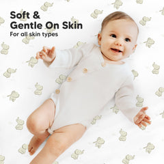 KeaBabies SnugFit Tech demonstrates easy stretch for quick changes.