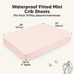 KeaBabies SnugFit Tech stretches for easy on and off of mini sheets.